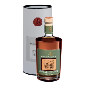 Grappa-Riserva-Limited-Edition-botte-Rum-Borgo-Vecchio-astuccio-cl.50